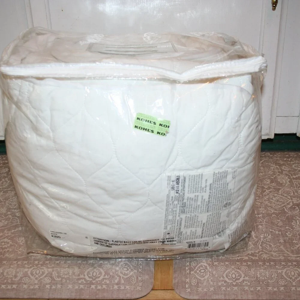 KING Biddeford Quilted Heated Mattress Pad Cover with (2) Digital Controllers